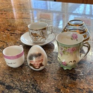 5 Vintage small porcelain pieces